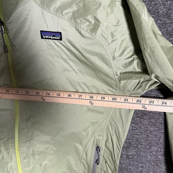 Patagonia H2NO Jacket Womens Large Green Hooded Lightweight Rain Shell Coat READ - Picture 7 of 10